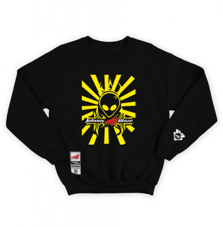 Johnny Blaze Heavy Sweatshirt - Invader Alien One Yellow Black   Glow in the Dark Edition 2 - front