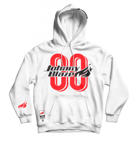 Streetwear Hoodie - Agent Zero Zero JB   [ White Red  ]  Edition 3