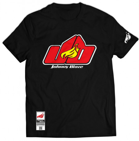 Tricou Clasic Johnny Blaze - JB Old School is Here  Black Red - front