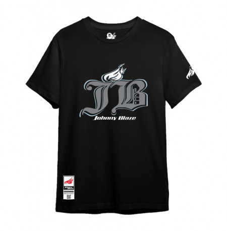 Tricou Premium Johnny Blaze -  Big Finest JB  [ Black White Grey / Glow in the Dark ]  Editia 3