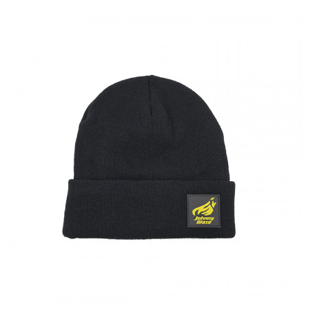 Thinsulate Autum-Winter Johnny Blaze Hat  Black Yellow patch - front