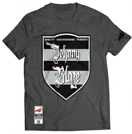 Johnny Blaze T-shirt - JB Underground Big Shield [ Grey Black Deluxe ]