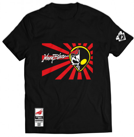 Johnny Blaze T-shirt - Half Dead Half Amazing - Red Black   Glow in the Dark - Edition 2 front