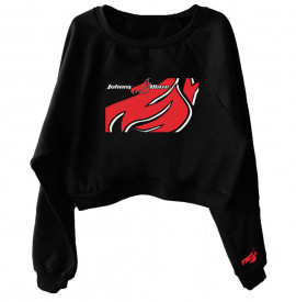 Johnny Blaze Girl Sweatshirt Belly Button Style - Urban JB Classic  Black Red front side