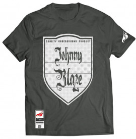 Tricou Johnny Blaze - JB Underground Big Shield /  Grey White - front
