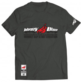 Tricou Johnny Blaze - Mumble rap is not evolution [ Black Grey / Glow in the Dark ] Editia 2