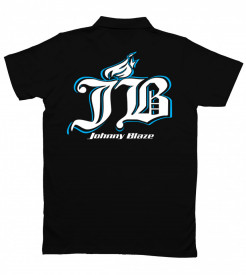 Tricou Polo Johnny Blaze - Big Finest JB [ Black White Blue ] Editia 3