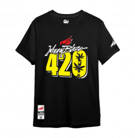 Tricou Premium Johnny Blaze - 420 Time [ Black White Yellow / Glow in the Dark ] Editia 3