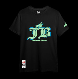 Tricou Premium Johnny Blaze -  Big Finest JB  [ Black White Blue / Glow in the Dark  ]  Editia 3