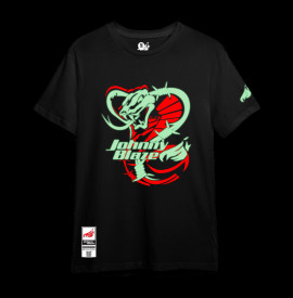Urban Streetwear Premium Johnny Blaze T-shirt Don't mess with me Black Red Glow in the Dark