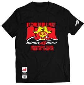 Johnny Blaze T-shirt - Old School HipHop is Piracy  [ Red White ] Edition 3