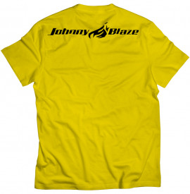 Johnny Blaze T-shirt - Classic Old School Yellow Black   Glow in the Dark   Edition 2 back