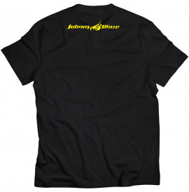 Johnny Blaze T-shirt  - JB Huge Flame  Yellow Black   Edition 2 -back