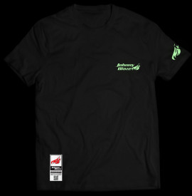 Phosphorescent Johnny Blaze T-shirt  - Skulls and Barbed Wire - front