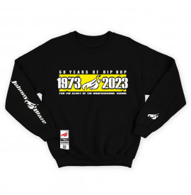 Bluza Heavy Johnny Blaze - 50 Years of Hip Hop 1973 - 2023 [ Black White Yellow ] Editia 3