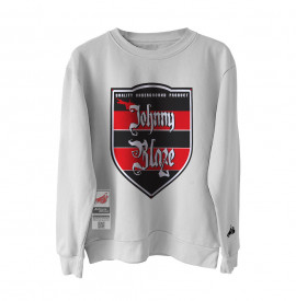 Bluza PREMIUM Johnny Blaze - JB Underground Big Shield [ White Red ]