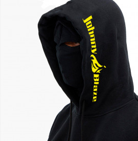 Johnny Blaze Hoodie  - JB Huge Flame Yellow Black   Edition 2 - side