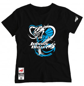 Johnny Blaze Girl T-shirt - Don't mess with me [ Black Blue ]  Edition 3