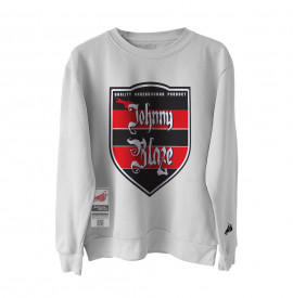 Johnny Blaze Premium Sweatshirt - JB Underground Big Shield [ White Red ]