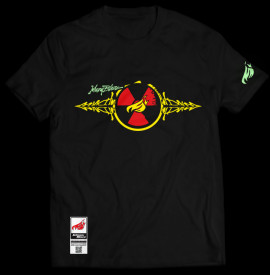 Phosphorescent Johnny Blaze T-shirt - Danger Area - Yellow Black    Edition 2 - front