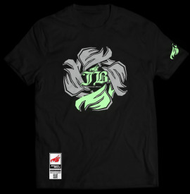 Johnny Blaze phosphorescent T-shirt - Flame Wheel -Silver Black  Glow in the Dark - Edition 2 front