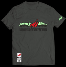 Phosphorescent Johnny Blaze T-shirt - Mumble rap is not evolution -   Edition 2 - front