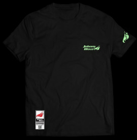 Phosphorescent Johnny Blaze T-shirt Skulls and Barbed Wire Silver