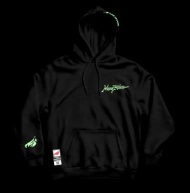 Johnny Blaze Premium Old School Hoodie - Skulls and Barbed Wire [ Yellow Black  / Glow in the Dark ]   Edition 2
