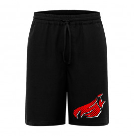 Johnny Blaze Shorts / Bermuda -  Big Black Blaze  [ Red Black ]  Edition 3
