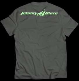 Phosphorescent Johnny Blaze T-shirt - Mumble rap is not evolution -   Edition 2 - back