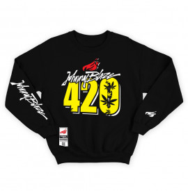 Bluza Heavy Johnny Blaze - 420 Time [ Black White Yellow ] Editia 3
