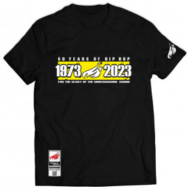 Johnny Blaze T-shirt -  50 Years of Hip Hop 1973 - 2023  [ Black White Yellow / Glow in the Dark ]  Edition 3