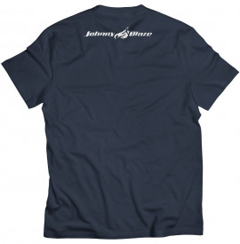 Johnny Blaze T-shirt -  50 Years of Hip Hop 1973 - 2023  [ Blue White Blue / Glow in the Dark ]  Back