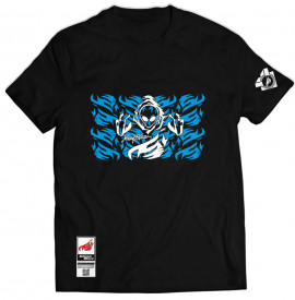 Tricou Johnny Blaze - Invader Alien Three [ Blue Black / Glow in the Dark ] Editia 2
