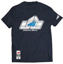 Johnny Blaze Classic T-shirt - JB Old School is Here [ Navy Silver ]