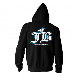 Johnny Blaze Zipped Hoodie -  Big Finest JB  [ Black White Blue / Glow in the Dark ]  Edition 3
