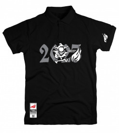 Johnny Blaze Polo T-shirt - 2023 JB Pirate   [ Black Grey ]  Edition 3