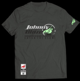 Phosphorescent Johnny Blaze T-shirt - Catch the Glow - Grey Silver -  Edition 2- front