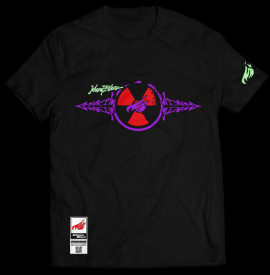 Phosphorescent Johnny Blaze T-shirt  - Mauve Black   Glow in the Dark - Edition 2 - front