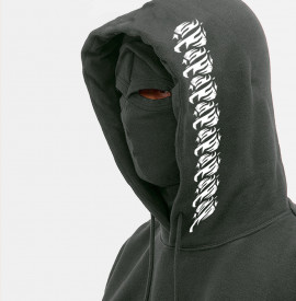 Johnny Blaze Hoodie Mumble rap is not evolution Black Grey   Glow in the Dark Edition 2 sid