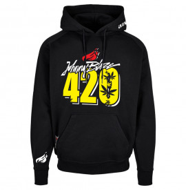Johnny Blaze PREMIUM Hoodie - 420 Time [ Black White Yellow / Glow in the Dark ] Edition 3