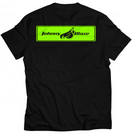 Tricou Clasic Johnny Blaze - JB Old School Signature Logo [ Black Fluo Yellow ]