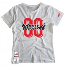 Tricou Fete Johnny Blaze - Agent Zero Zero JB [ White Red ] Editia 3