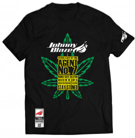Johnny Blaze T-shirt -  Agent No.7 JB   [ Black Green / Glow in the Dark ]  Edition 3 Front