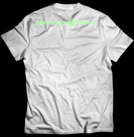Phosphorescent Johnny Blaze T-shirt  - Mumble rap is not evolution Black White - back