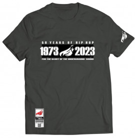 Johnny Blaze T-shirt -  50 Years of Hip Hop 1973 - 2023  [ Grey White Black / Glow in the Dark ]  Edition 3