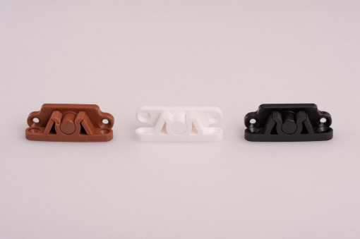Clips plasa tantari plastic, alb, maro, stejar auriu, gri-antracit