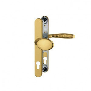 Maner usa de exterior cu sild si buton, cu arc, Hoppe New York, culoare BRONZ, 92 x 30 mm, material aluminiu