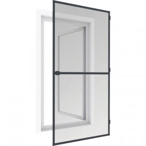 Cadru aluminiu pentru plasă de tantari de usa, alb sau maro, 199x95cm