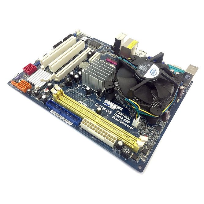 Kit Intel Core 2 Duo E7500 2.93GHz + Placa de baza ASRock G31MGS + Cooler